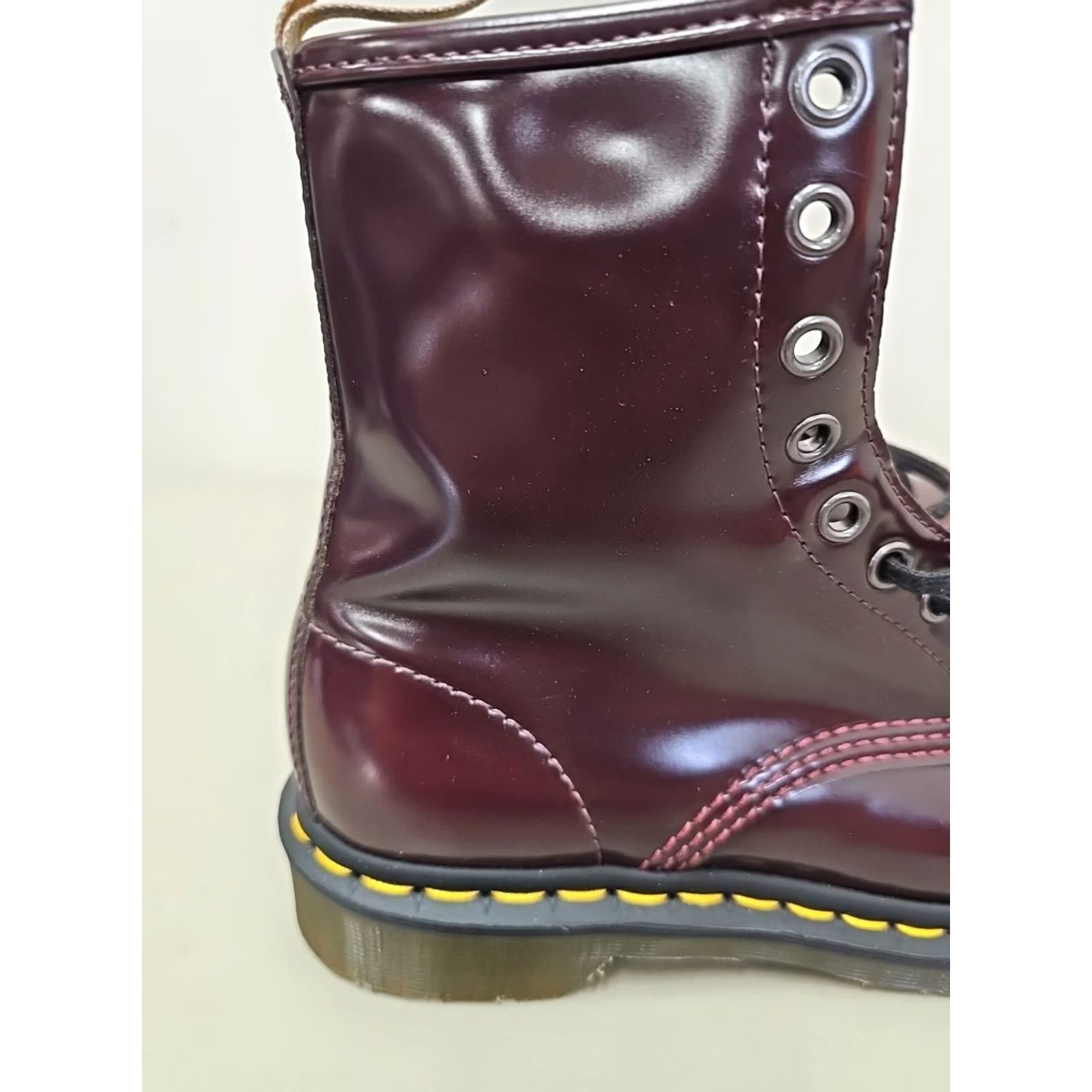 Dr. Martens Doc Martens Combat Boots 24226 Burgundy Maroon Cherry Red EU 37 Womens Vintage Leather Lace Up Rubber 90s Punk Biker Comfort Ankle Boot Shoes Size US 6 / IT 36 - 2 Thumbnail