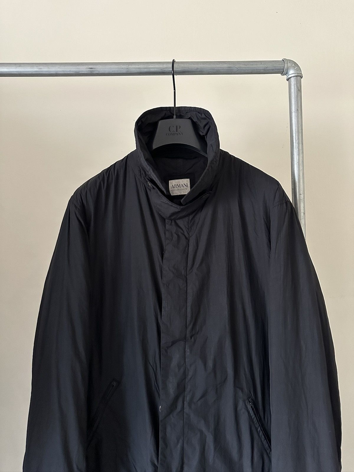 Armani Collezioni 2000s Armani Collezioni Water Repellent Nylon Long Jacket Size US L / EU 52-54 / 3 - 4 Thumbnail