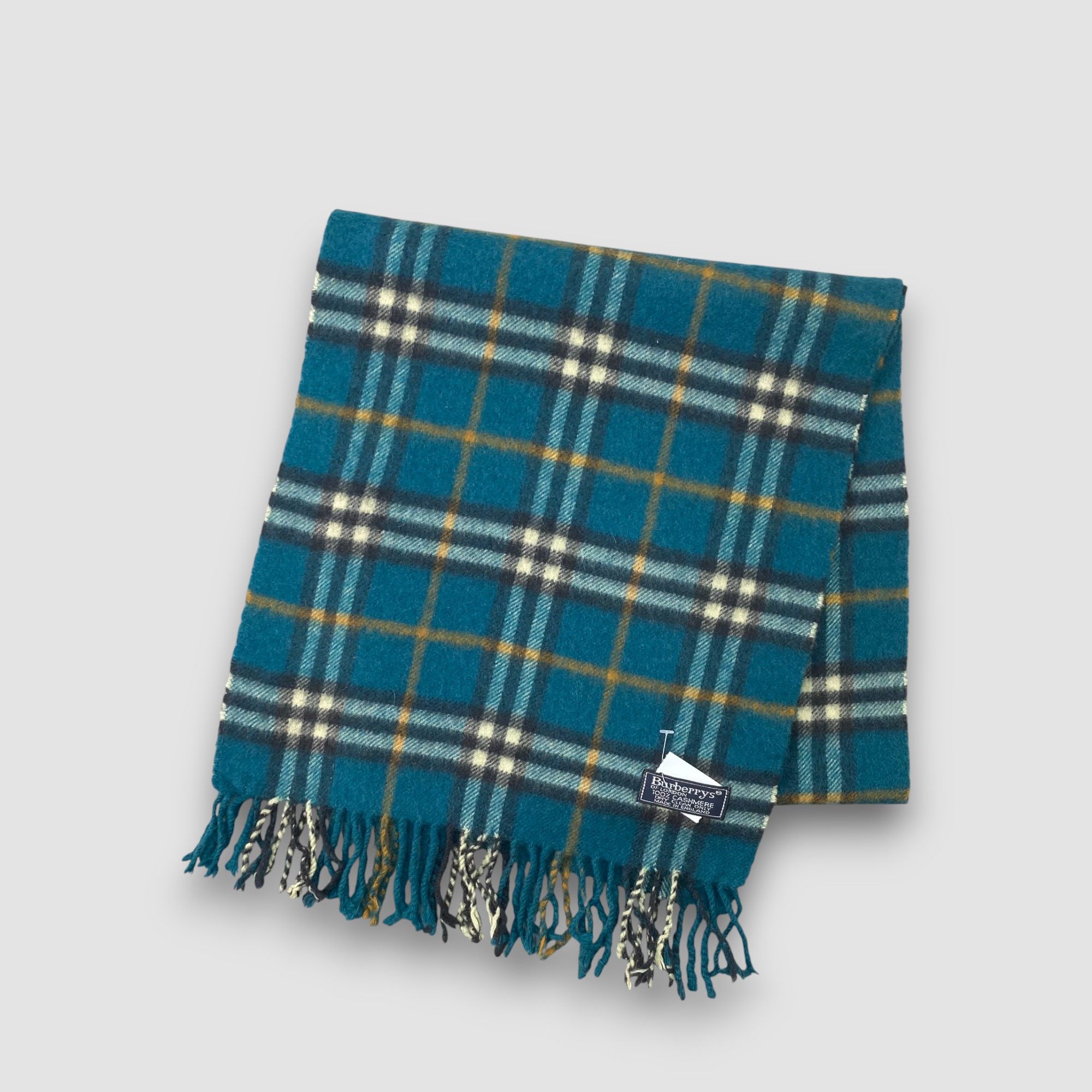 Burberry Vintage Burberry Scarf Muffler Wool Cashmere Check Scarves Size ONE SIZE - 2 Thumbnail