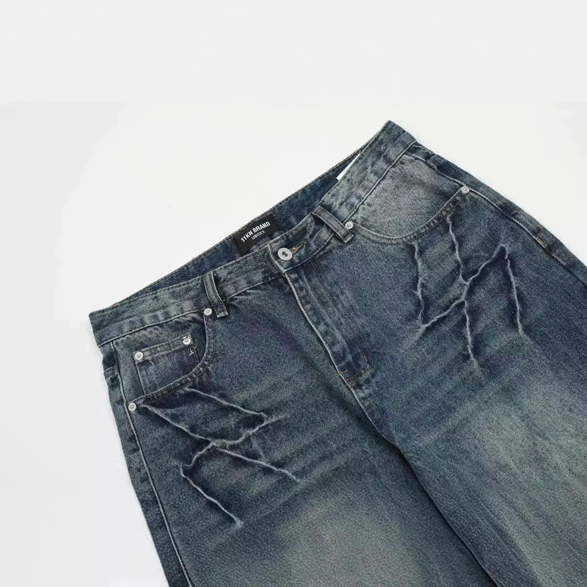 Japanese Brand × Jean American men's retro heavy washed lightning cleanfit jeans Size US 32 / EU 48 - 3 Thumbnail