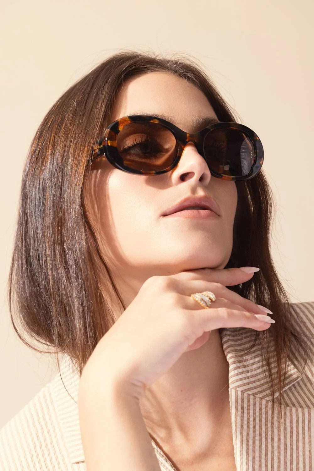Chloe o1loc1c1024 Size: OS / Joni Sunglasses in Havana/Honey Size ONE SIZE - 3 Thumbnail