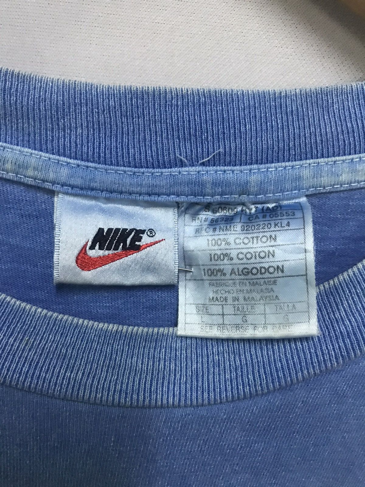 Nike × Vintage Nike Swoosh Plain Tshirt Size US L / EU 52-54 / 3 - 3 Thumbnail