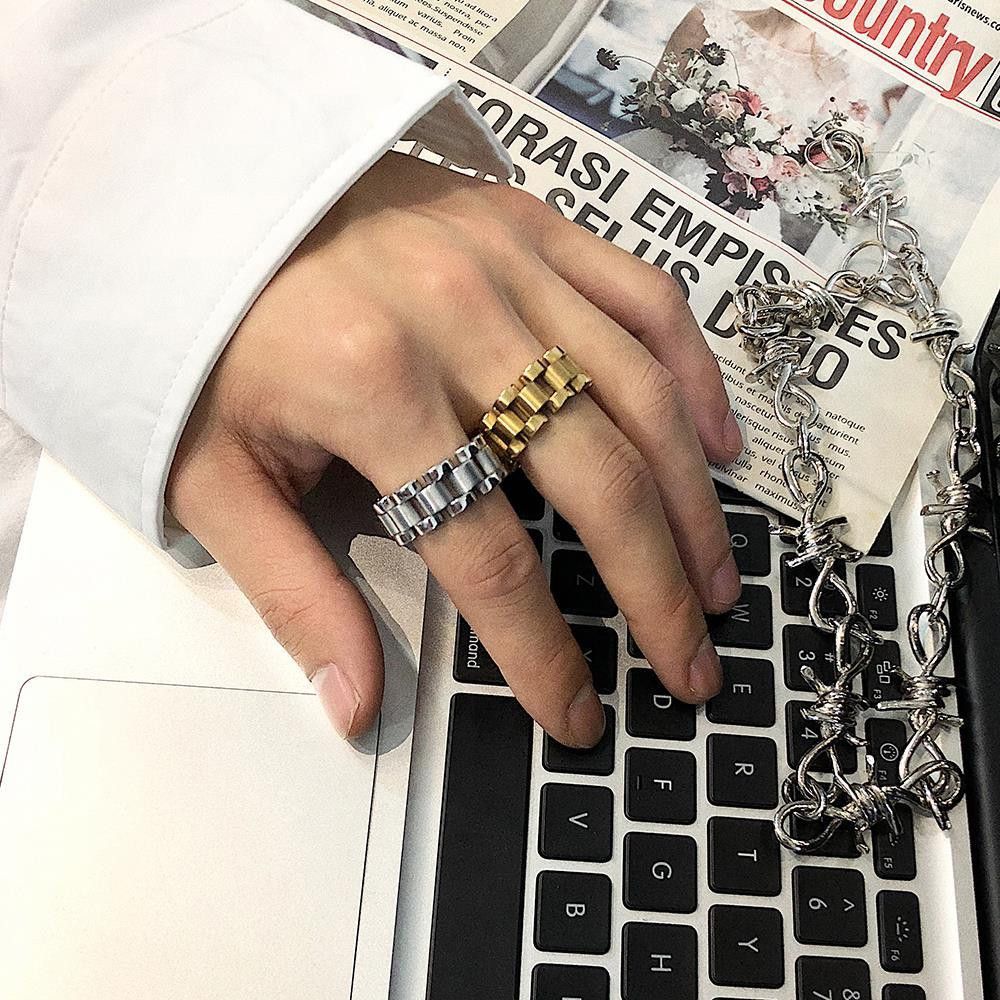 Jewelry Dark Jewelry Rings Open Size Chrome Ring (Size 7-13) Size ONE SIZE - 2 Thumbnail