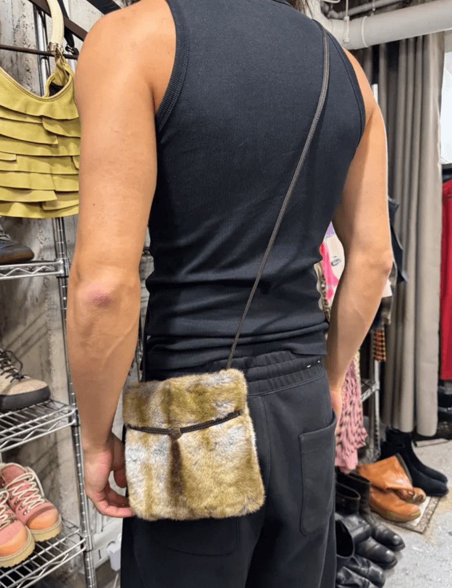 Just Cavalli 2000s Cavalli Faux Fur Beige Effect Shoulder Bag Size ONE SIZE - 2 Thumbnail
