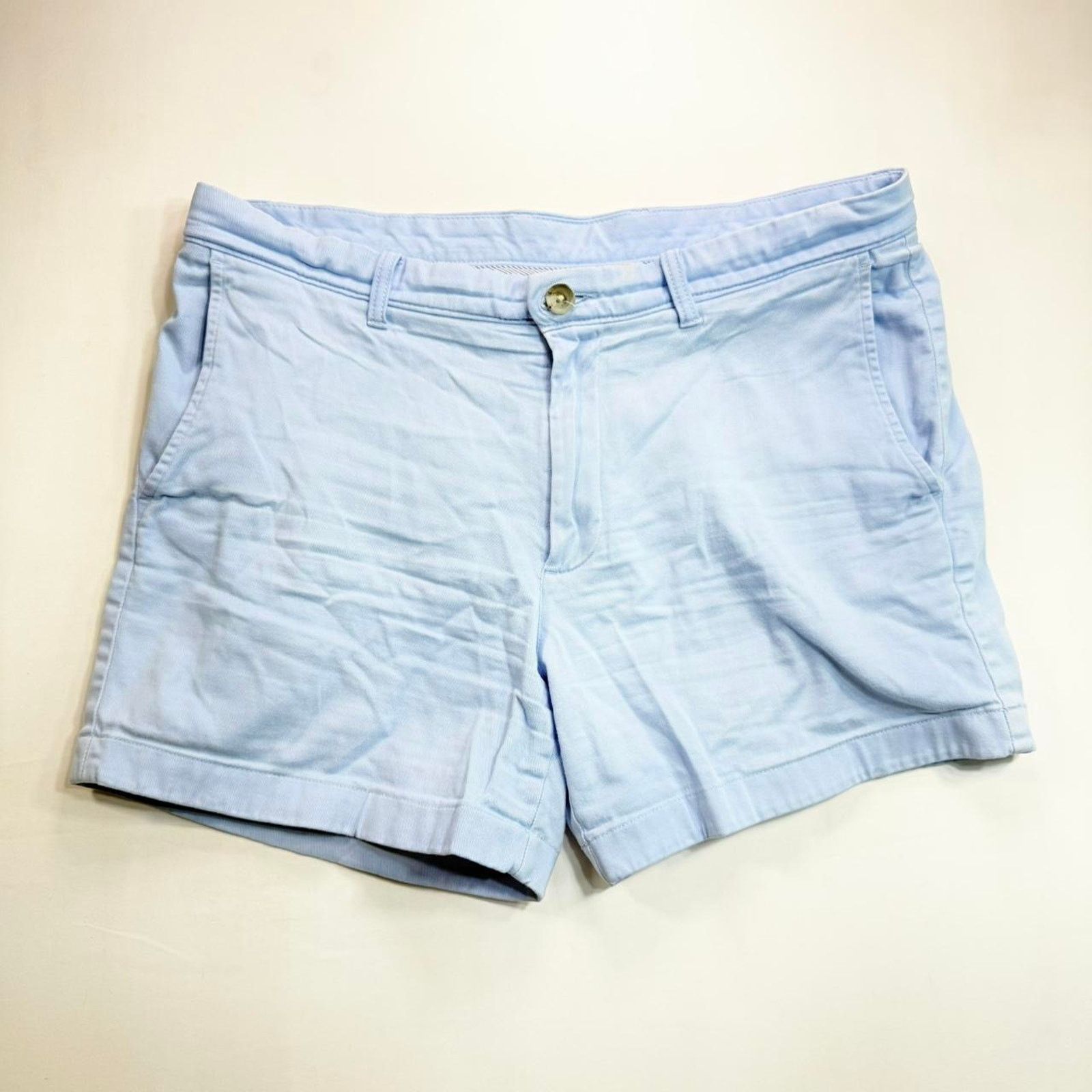 Roundtree & Yorke Mens Blue Roundtree & Yorke Chino Golf Shorts Sz 34 Size US 34 / EU 50 - 1 Thumbnail