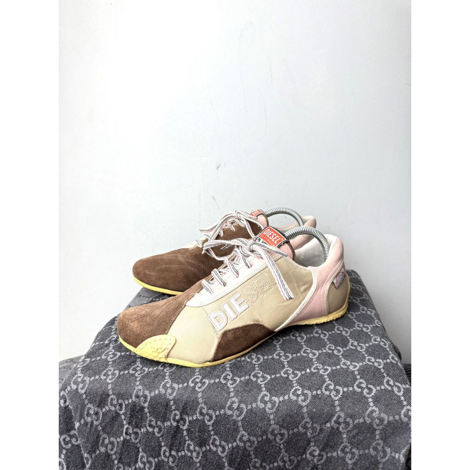 Diesel 💥Rare! Vintage Diesel Low Top Design Suede Sneakers Size US 8 / IT 38 - 1 Thumbnail