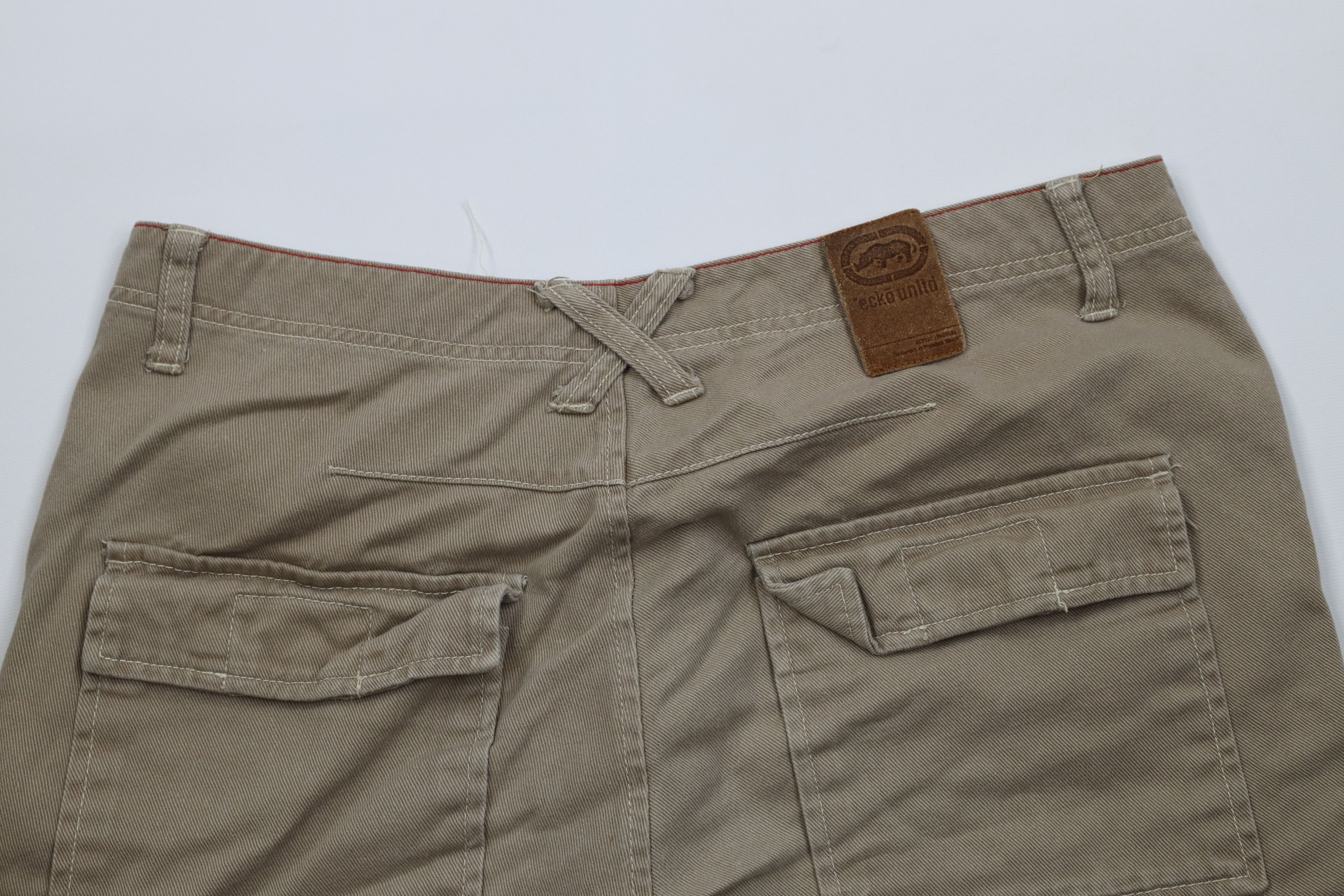 Ecko Unltd. Vintage 90s Y2K Ecko Hip Hop Military Style Shorts Beige Size US 34 / EU 50 - 11 Thumbnail