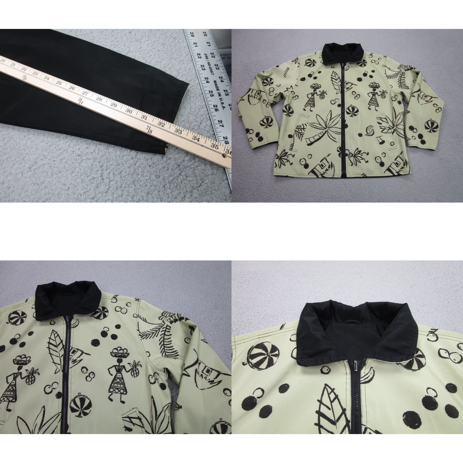 Rains Mycra Pac Jacket Womens S, M Black Green Reversible Zip Rain Coat Windbreaker Size M / US 6-8 / IT 42-44 - 8 Thumbnail