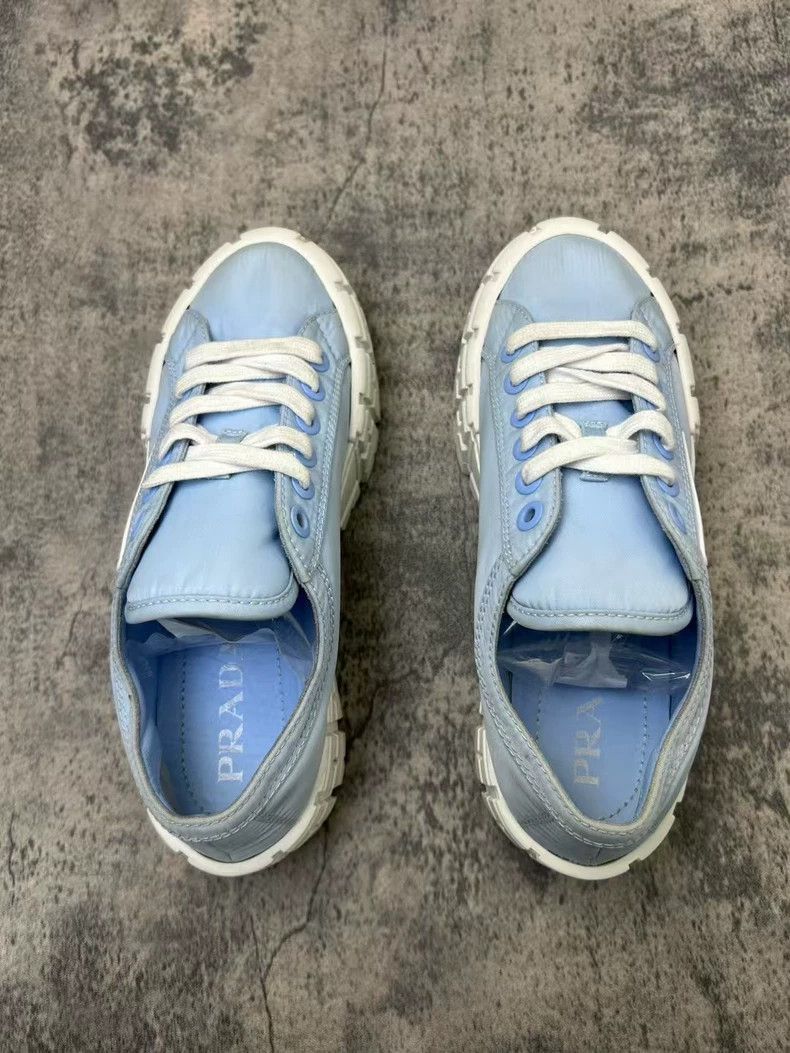 Prada Prada Blue and White Sneakers with Logo-2506 Size US 7.5 / EU 40-41 - 4 Thumbnail