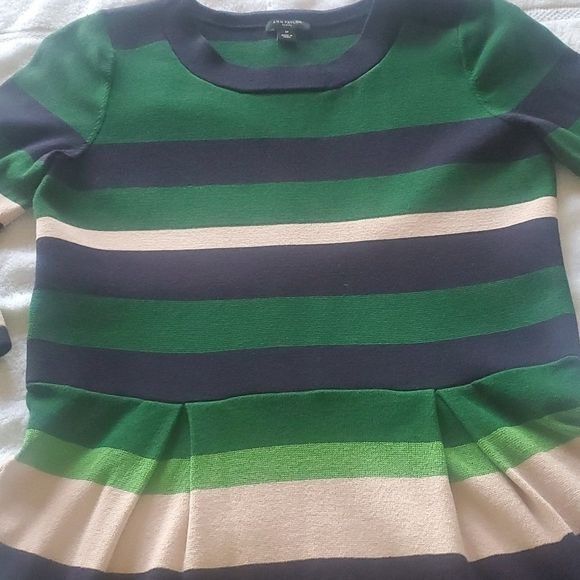 Ann Taylor Ann Taylor Colorblock Striped Knit Elegant 3/4 Sleeve Sz. SP Size S / US 4 / IT 40 - 9 Thumbnail