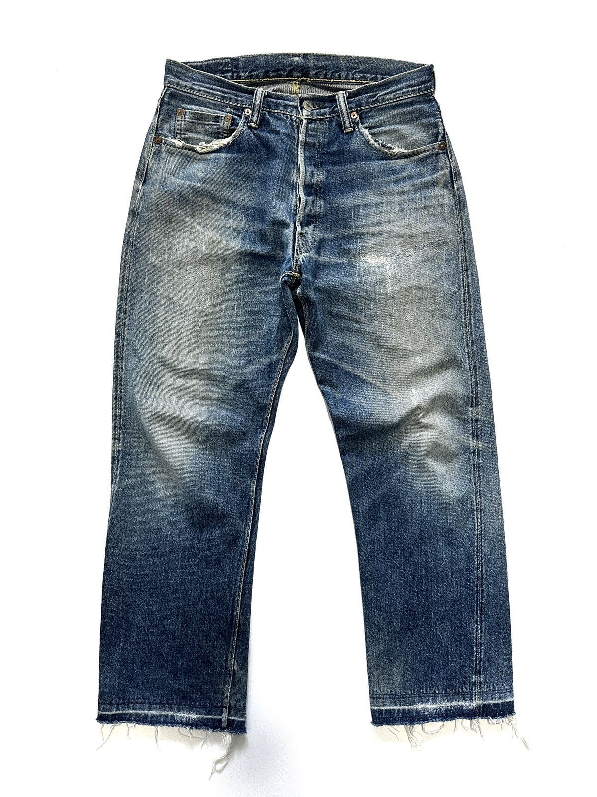 image of Skull Jeans By Alchemist x Vintage Skull Jeans By An Alchemist Japanese Selvedge Jeans in Blue (Siz