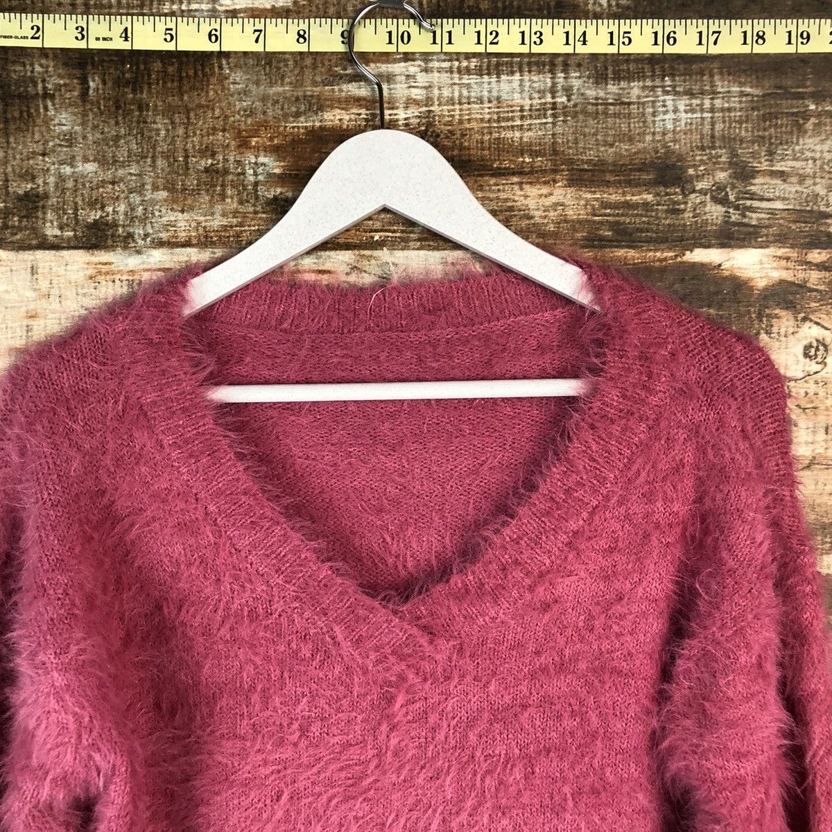Vintage DLL Japanese Brand Pink Mohair fur shaggy Knitwear #C078 Size S / US 4 / IT 40 - 4 Thumbnail