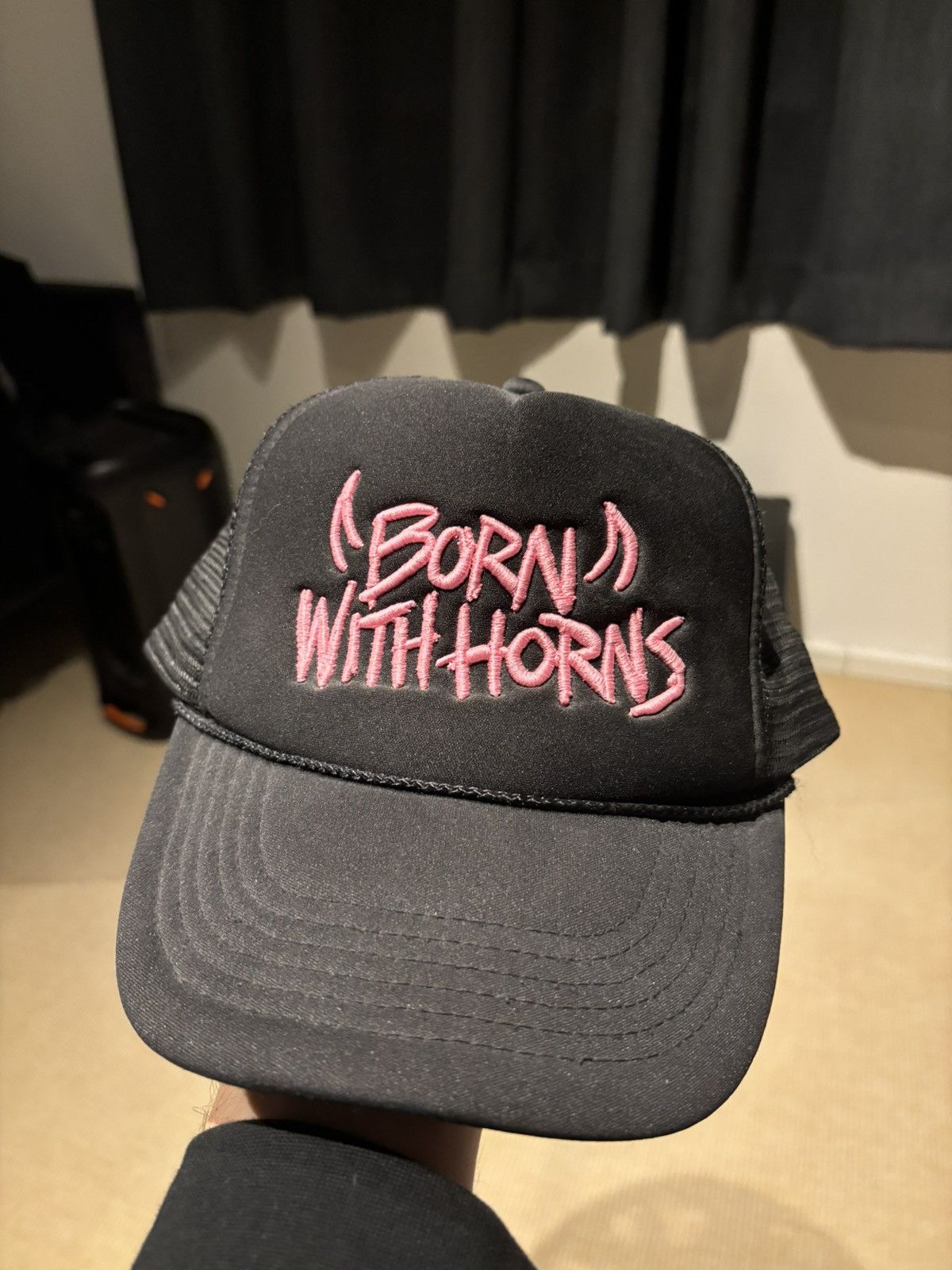 Other Machine gun kelly born with horns trucker hat Size ONE SIZE - 1 Thumbnail