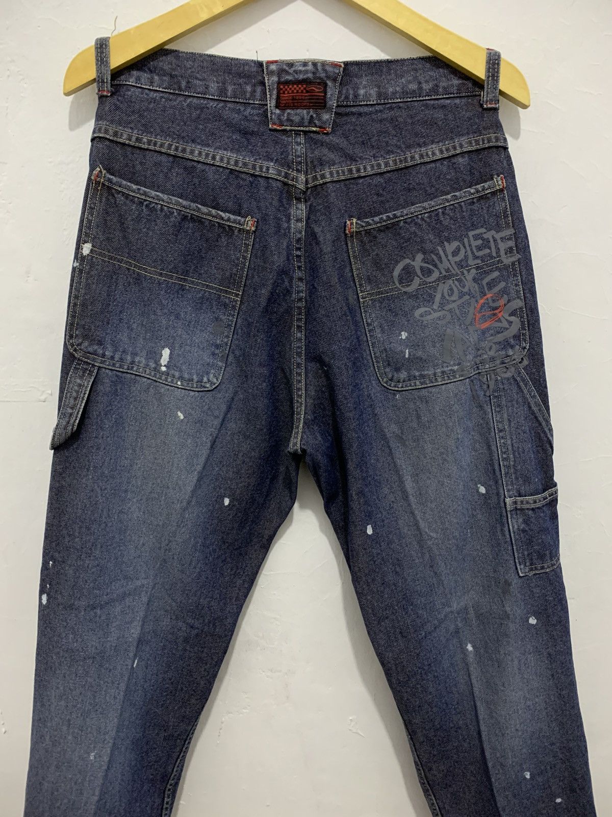 Southpole × Vans 90's Vans 66 Skate Root Carpenter Denim Baggy Jeans Size US 32 / EU 48 - 3 Thumbnail