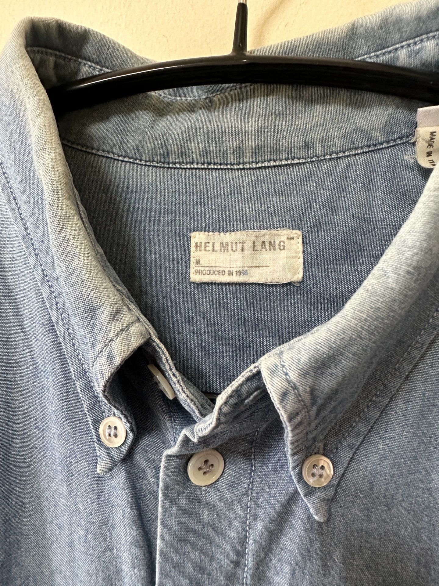 Helmut Lang Helmut Lang 1996 Short Sleeve Denim Shirt Oversized Size 52 Size US L / EU 52-54 / 3 - 3 Thumbnail