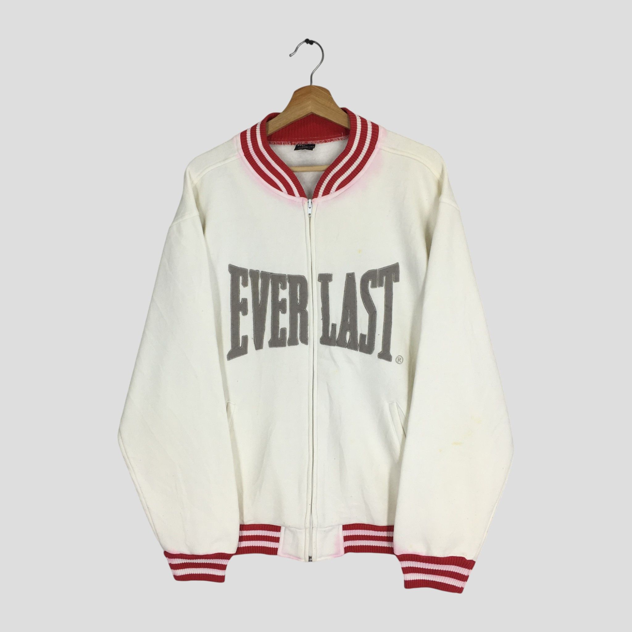 Vintage Vintage Everlast White Varsity Cotton - 581 Size US L / EU 52-54 / 3 - 1 Thumbnail