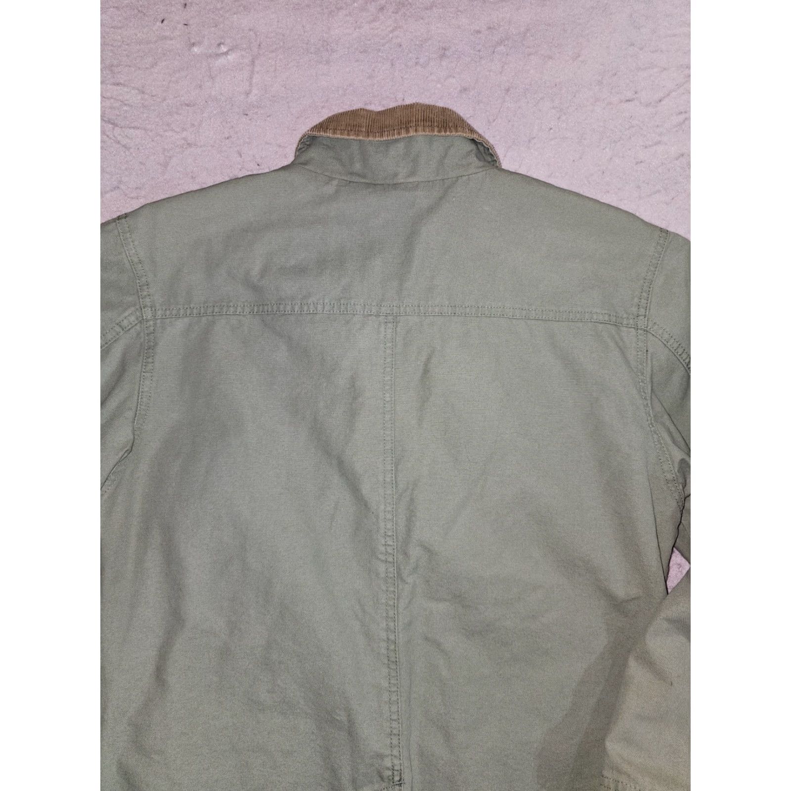 Vintage VINTAGE Cabela's Chore Coat Jacket Womens M Green Canvas Lined Corduroy Collar Size M / US 6-8 / IT 42-44 - 7 Thumbnail