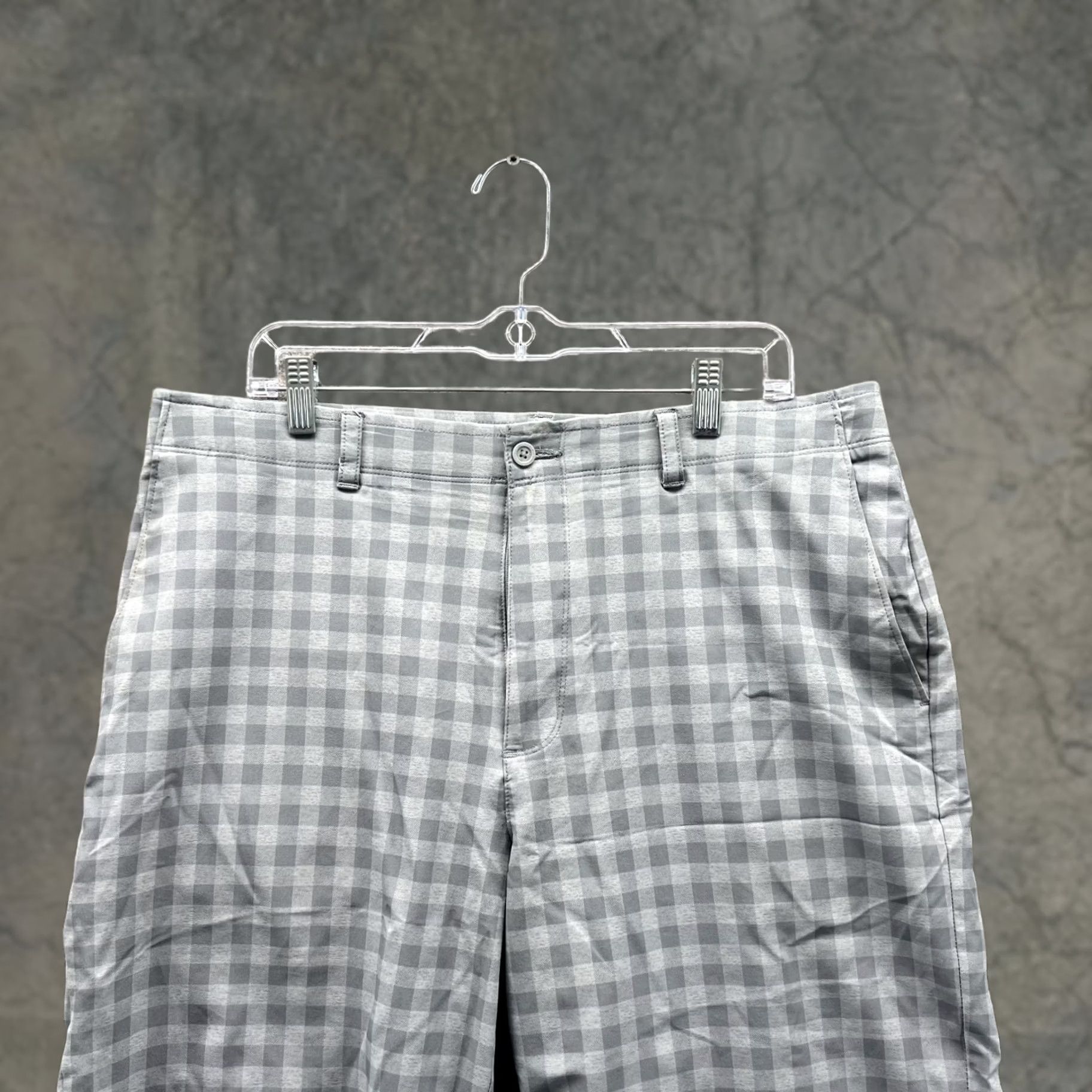 Vintage Jack Nicklaus Shorts Men 36 Gray Chino Flat Front Polyester Casual Vintage No Size US 36 / EU 52 - 1 Thumbnail