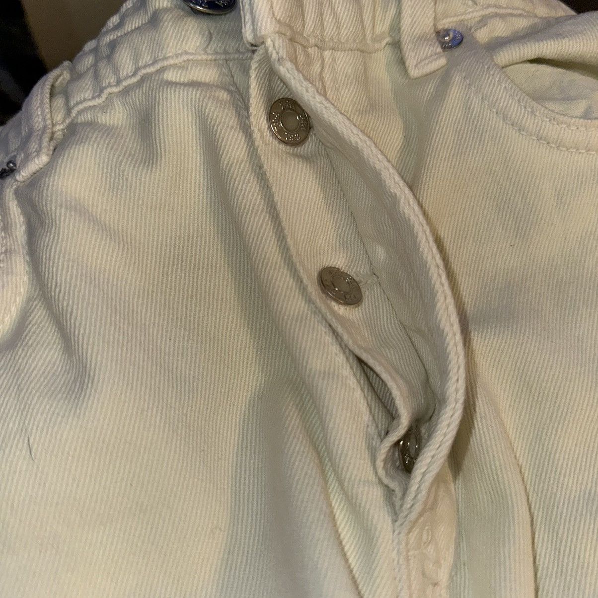 Zara Zara off white high rise button fly jeans Size 27" / US 4 / IT 40 - 5 Thumbnail