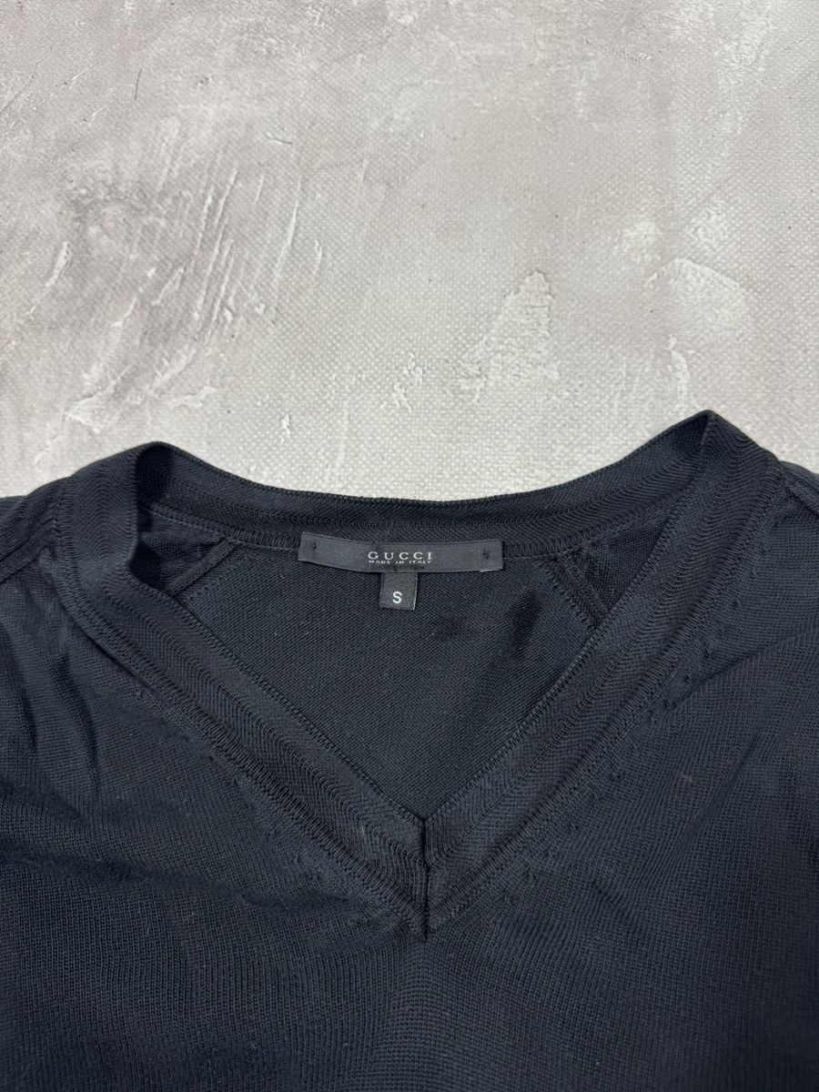 Gucci Vintage Gucci Silk V-neck Sweater Size US S / EU 44-46 / 1 - 7 Thumbnail