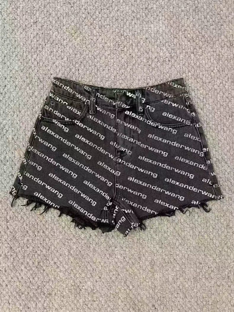 Alexander Wang Alexander Wang Bite Logo High-Waist Denim Shorts Size 26" / US 2 / IT 38 - 1 Thumbnail