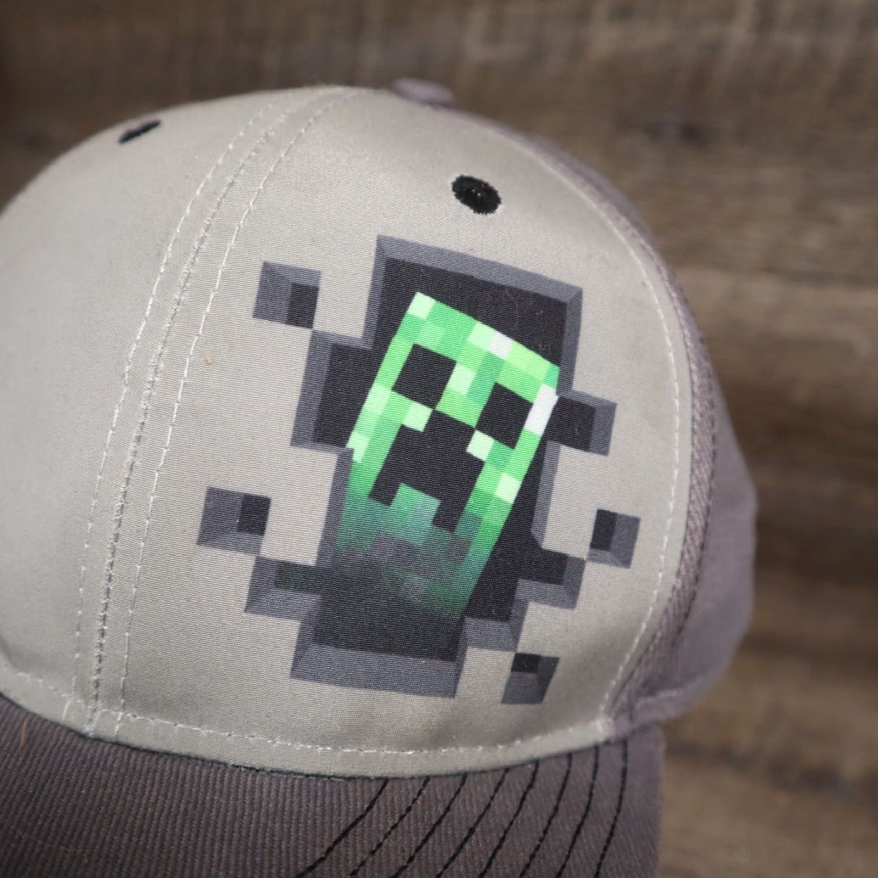 Vintage Minecraft Hat Ball Cap Gray Adult Adjustable Mens Size ONE SIZE - 2 Thumbnail
