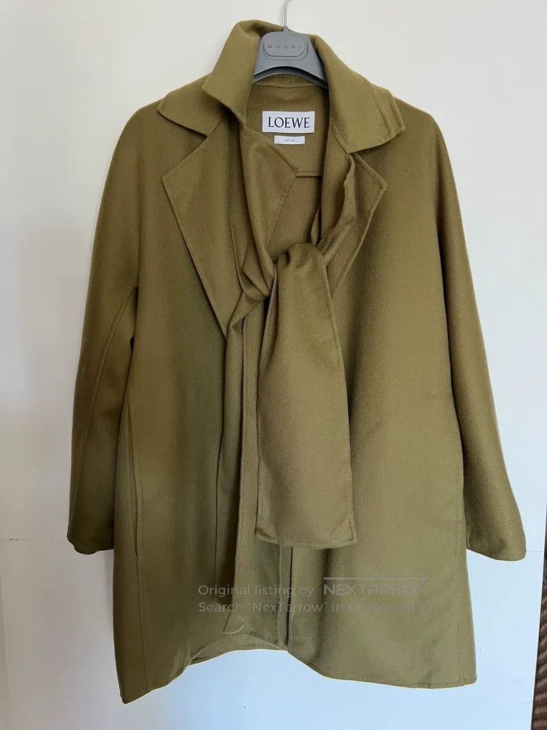 Loewe Loewe Military green double-layered collar cashmere coat Size US XS / EU 42 / 0 - 2 Thumbnail