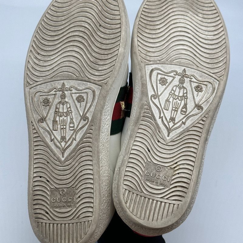Gucci Gucci Ace Leather Sneakers with Pineapple Embroidery Size US 5 / IT 35 - 2 Thumbnail