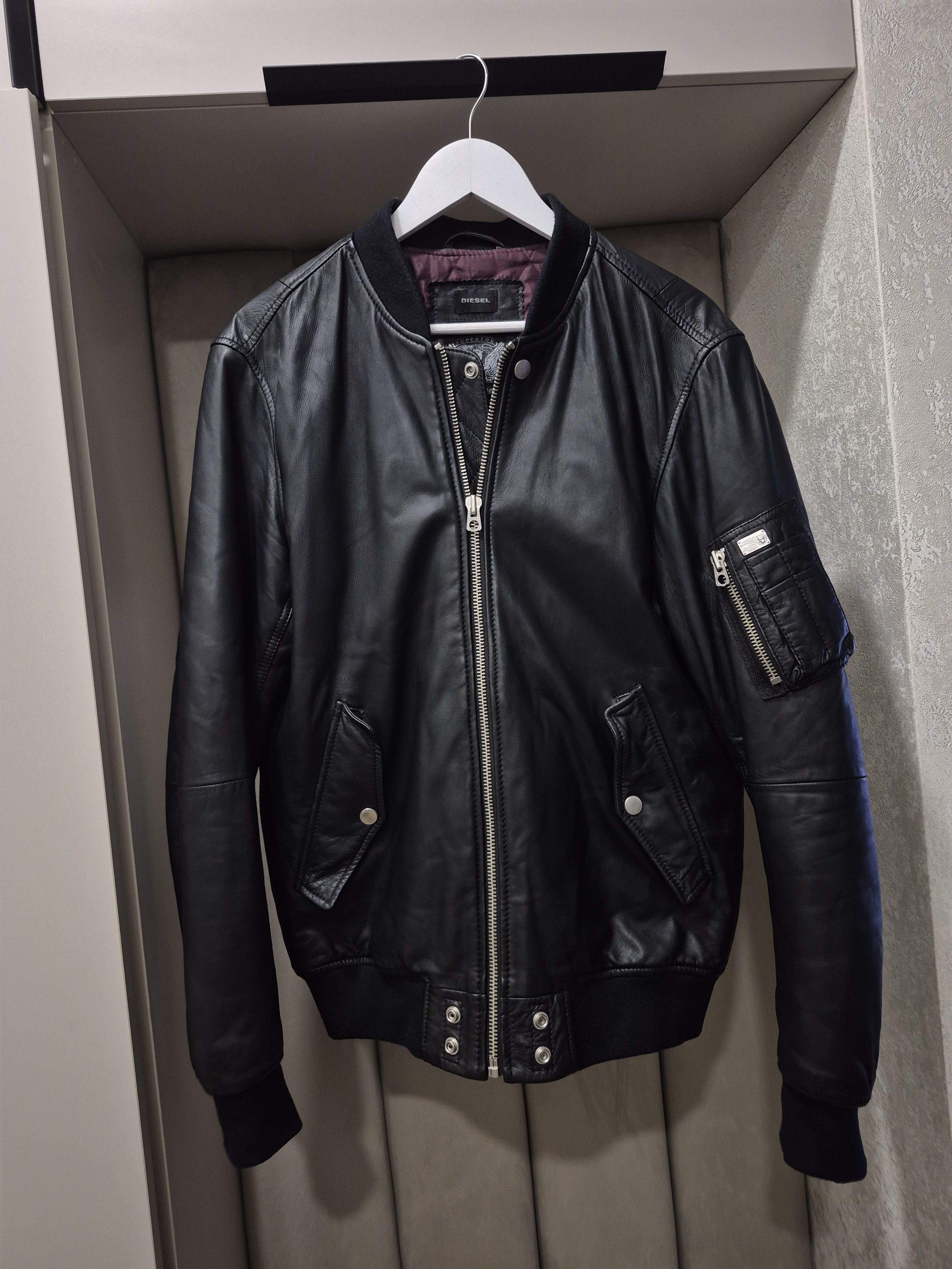 Diesel Diesel leather bomber jacket Size US L / EU 52-54 / 3 - 9 Thumbnail