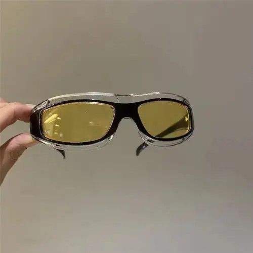Designer High quality retro punk futuristic tech sunglasses Size ONE SIZE - 3 Thumbnail