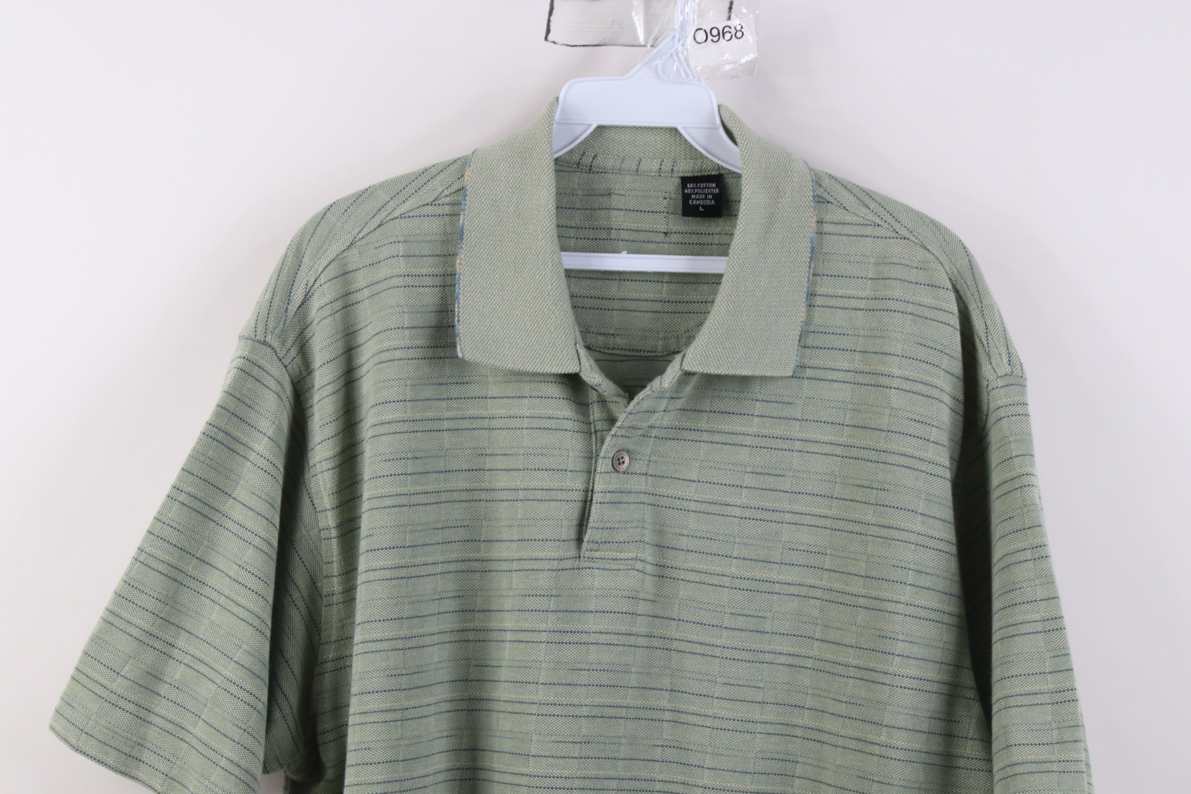 Vintage Vintage 90s Y2K Streetwear Checkered Knit Collared Golf Polo Size US L / EU 52-54 / 3 - 2 Thumbnail