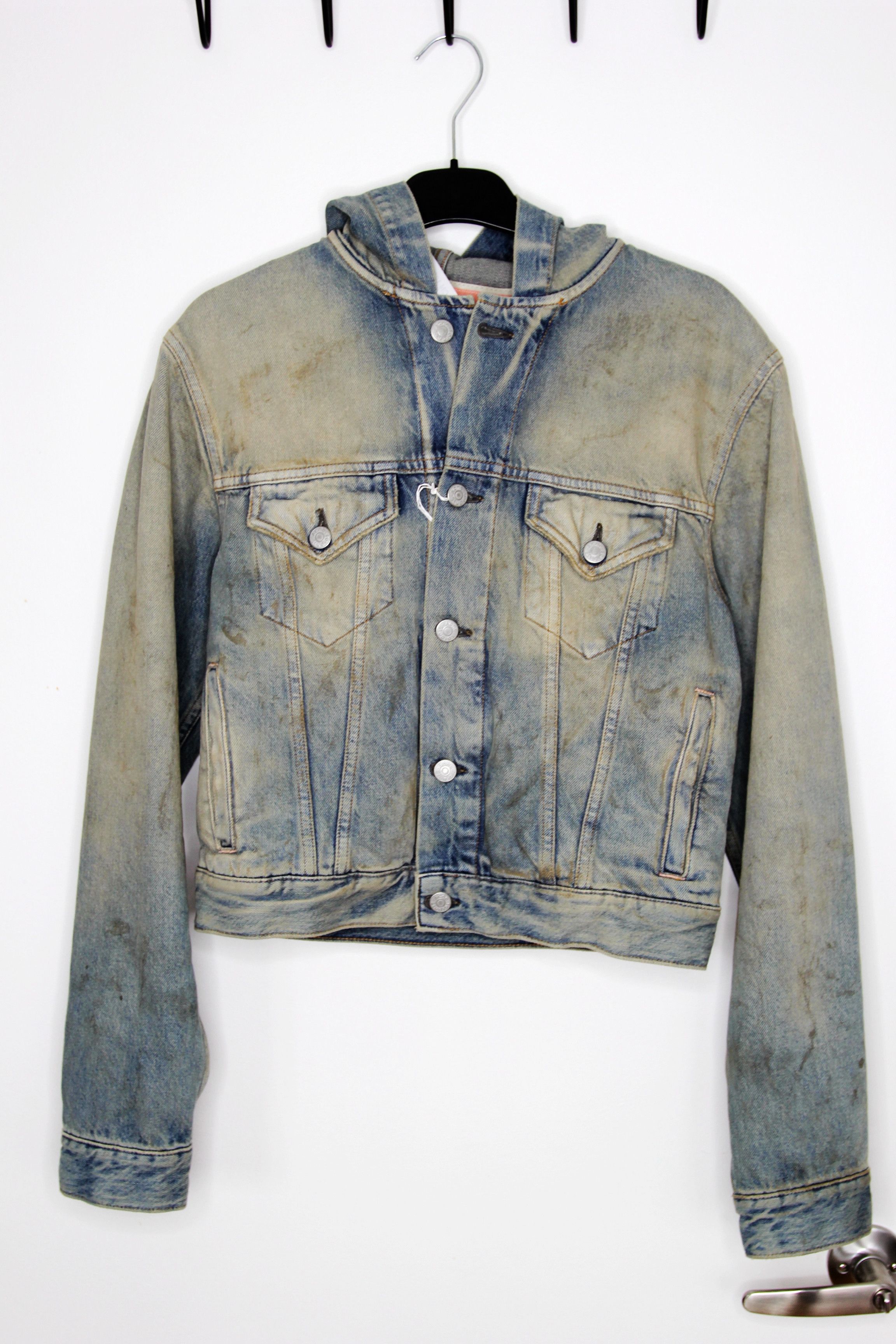Acne Studios BNWT AW25 ACNE STUDIOS HOODED DENIM JACKET XS Size US XS / EU 42 / 0 - 2 Thumbnail