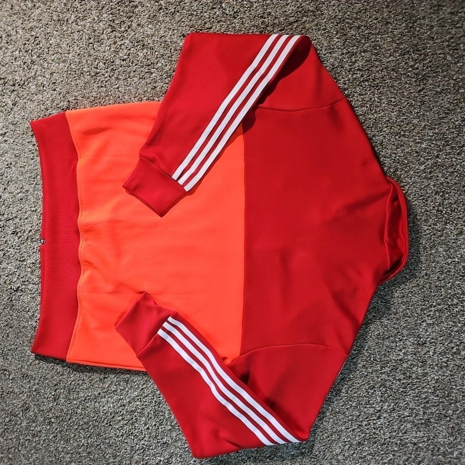 Adidas Adidas Red Orange Fullzip Trackwear Size US M / EU 48-50 / 2 - 8 Thumbnail