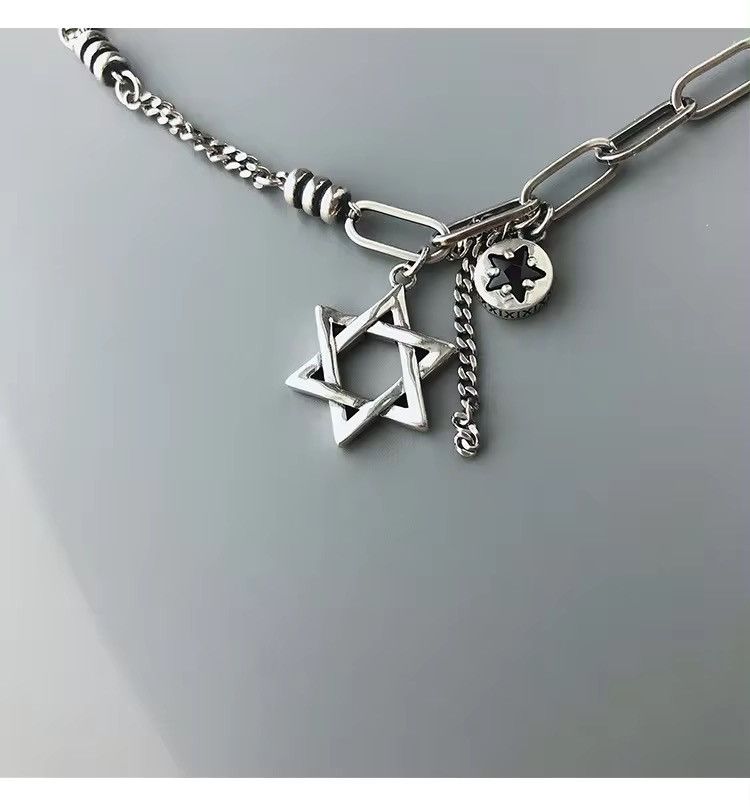 Jewelry Pentagram Thick Chain Bracelets Size ONE SIZE - 5 Thumbnail