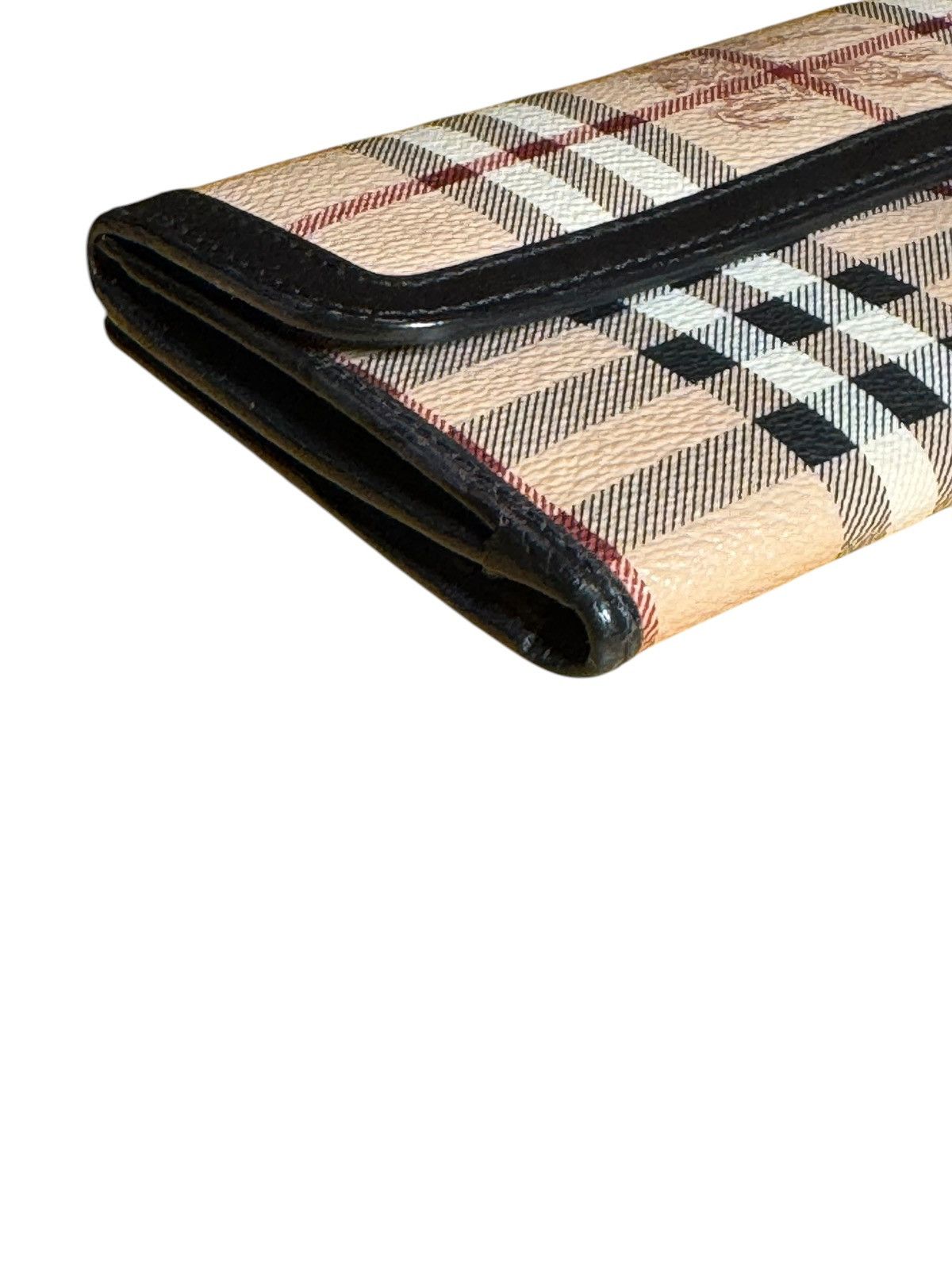 Burberry BURBERRY Haymarket Check Coated Canvas Long Continental Size ONE SIZE - 4 Thumbnail