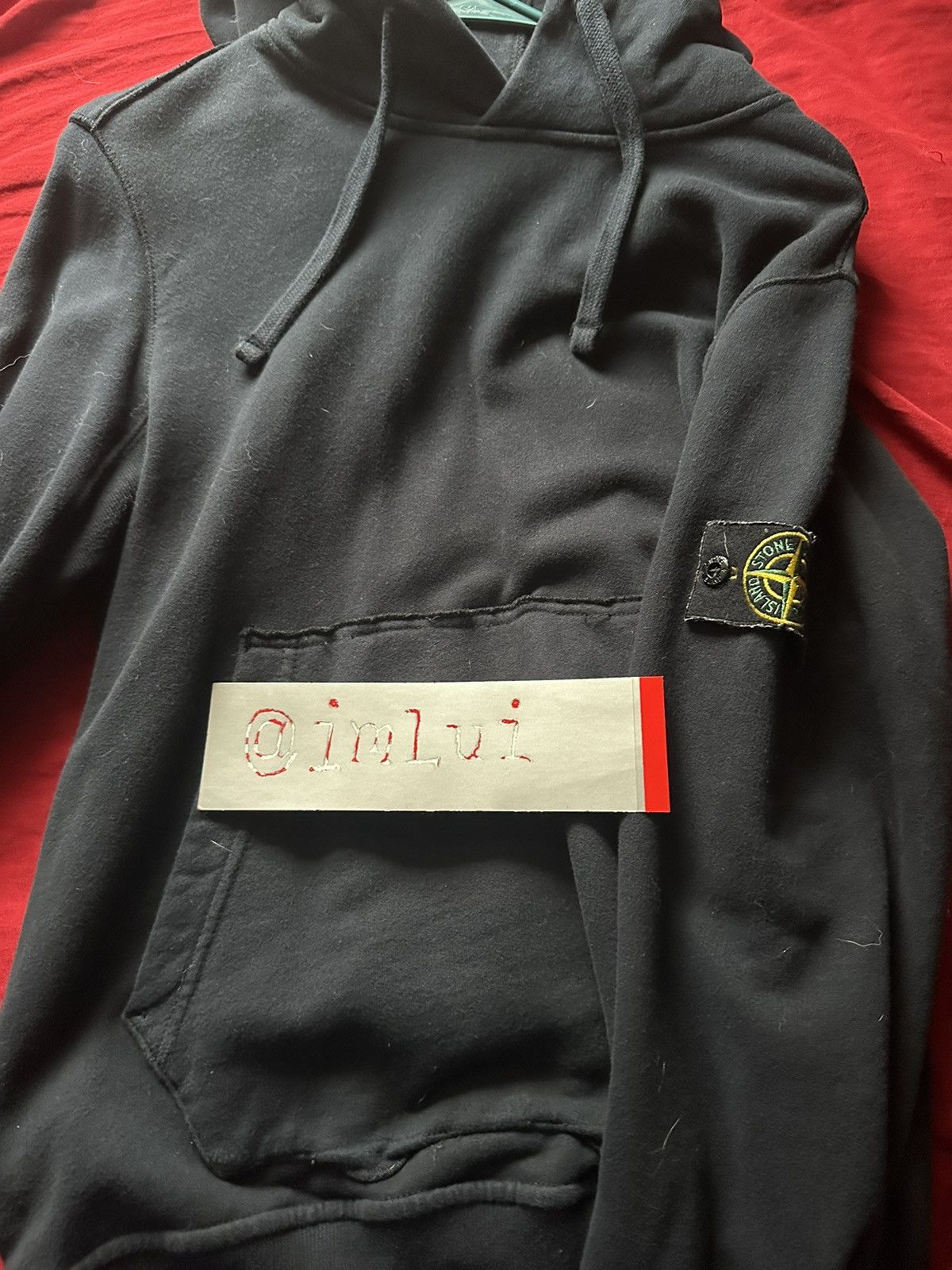 Stone island fleece hooded sweatshirt