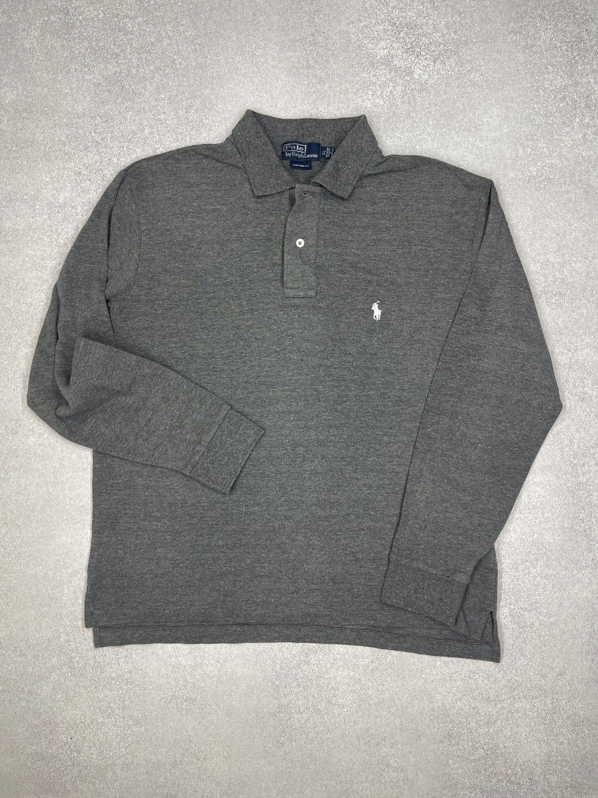 Polo Ralph Lauren Vintage Ralph Lauren Polo Longsleeve Rugby Grey Y2K Size XL Size US XL / EU 56 / 4 - 2 Thumbnail