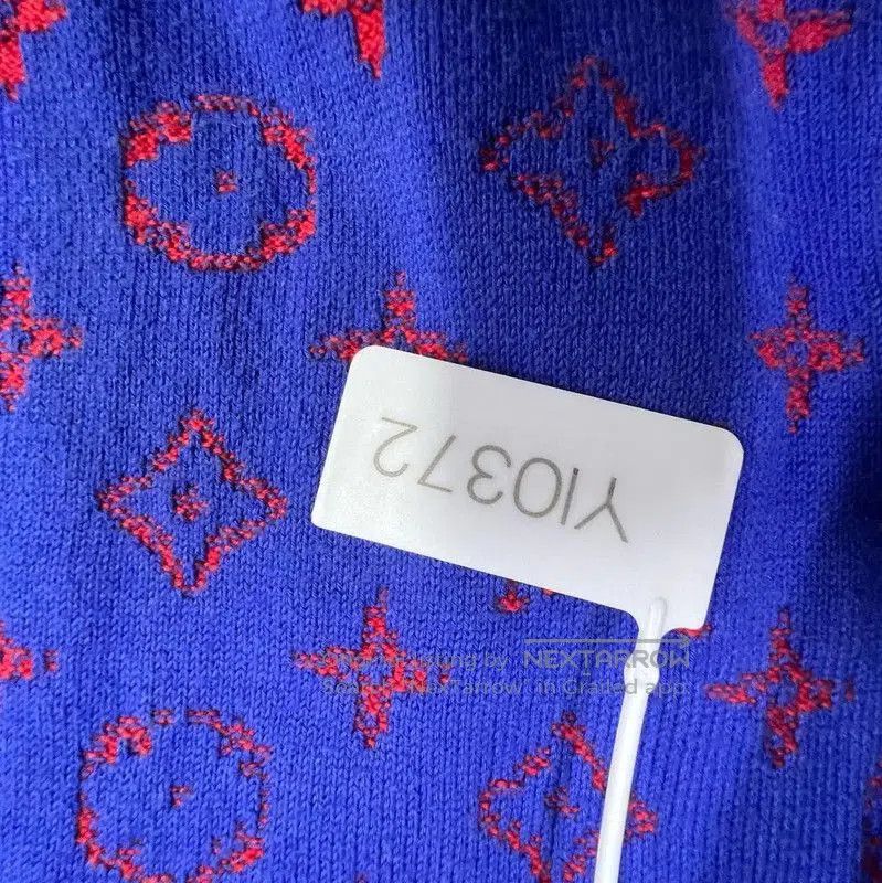 Louis Vuitton Louis Vuitton Blue Cotton Knit Sweater for Men . Size US XL / EU 56 / 4 - 6 Thumbnail