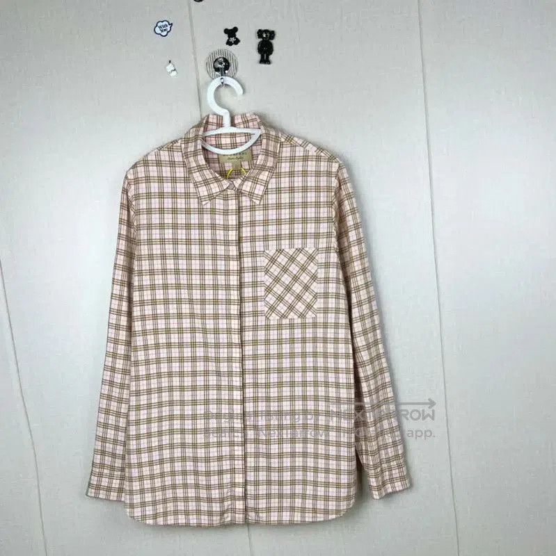 Burberry Burberry Pink Cotton Checkered Shirt. Size XXS / US 00 / IT 34 - 1 Thumbnail