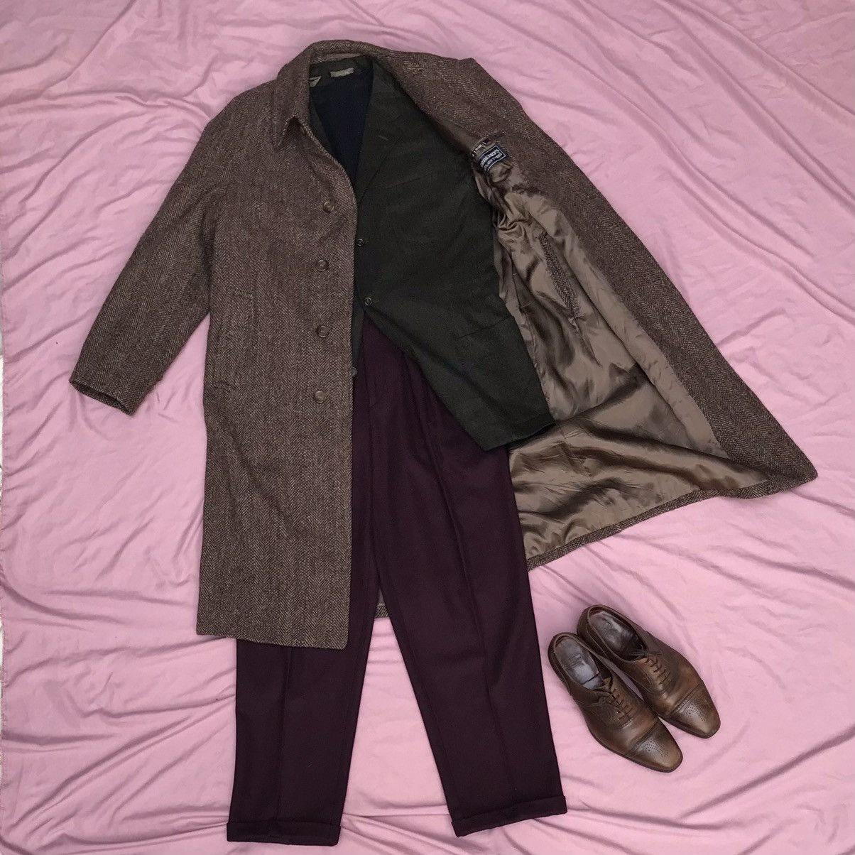 Hugo Boss PURE CASHMERE HUGO BOSS WOVEN HERRINGBONE BLAZER Size 50R - 2 Thumbnail