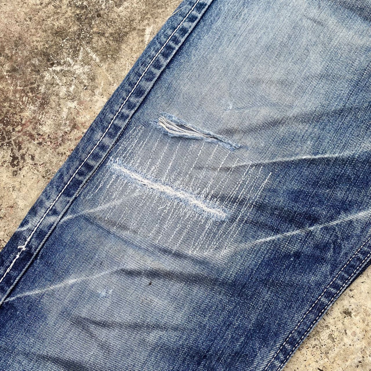 Japanese Brand Vintage Blue Way Garments Flare Denim Size US 33 - 15 Thumbnail