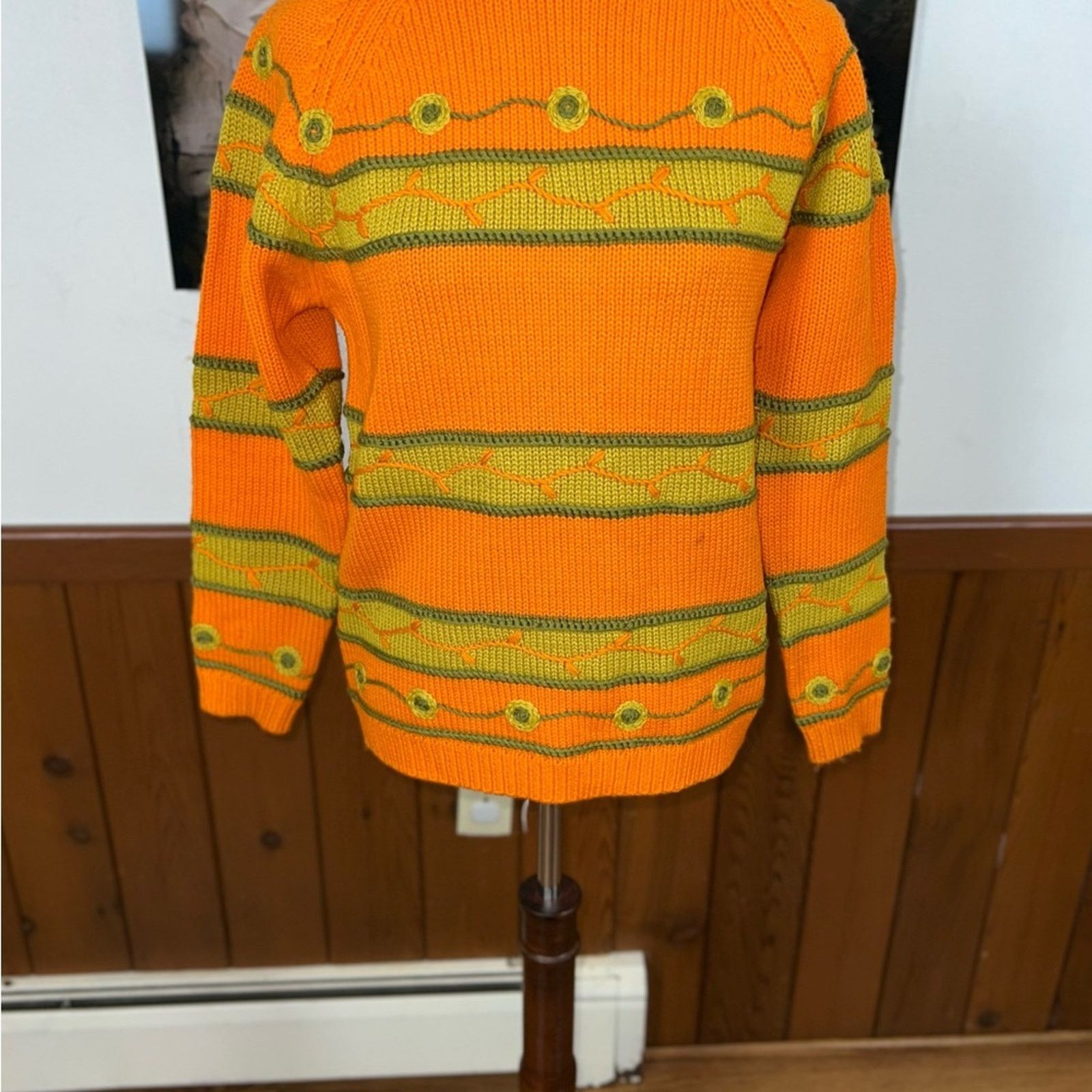 Vintage Darling Vintage 1960s Joyce Back Zip Wool Sweater! Size S / US 4 / IT 40 - 3 Thumbnail