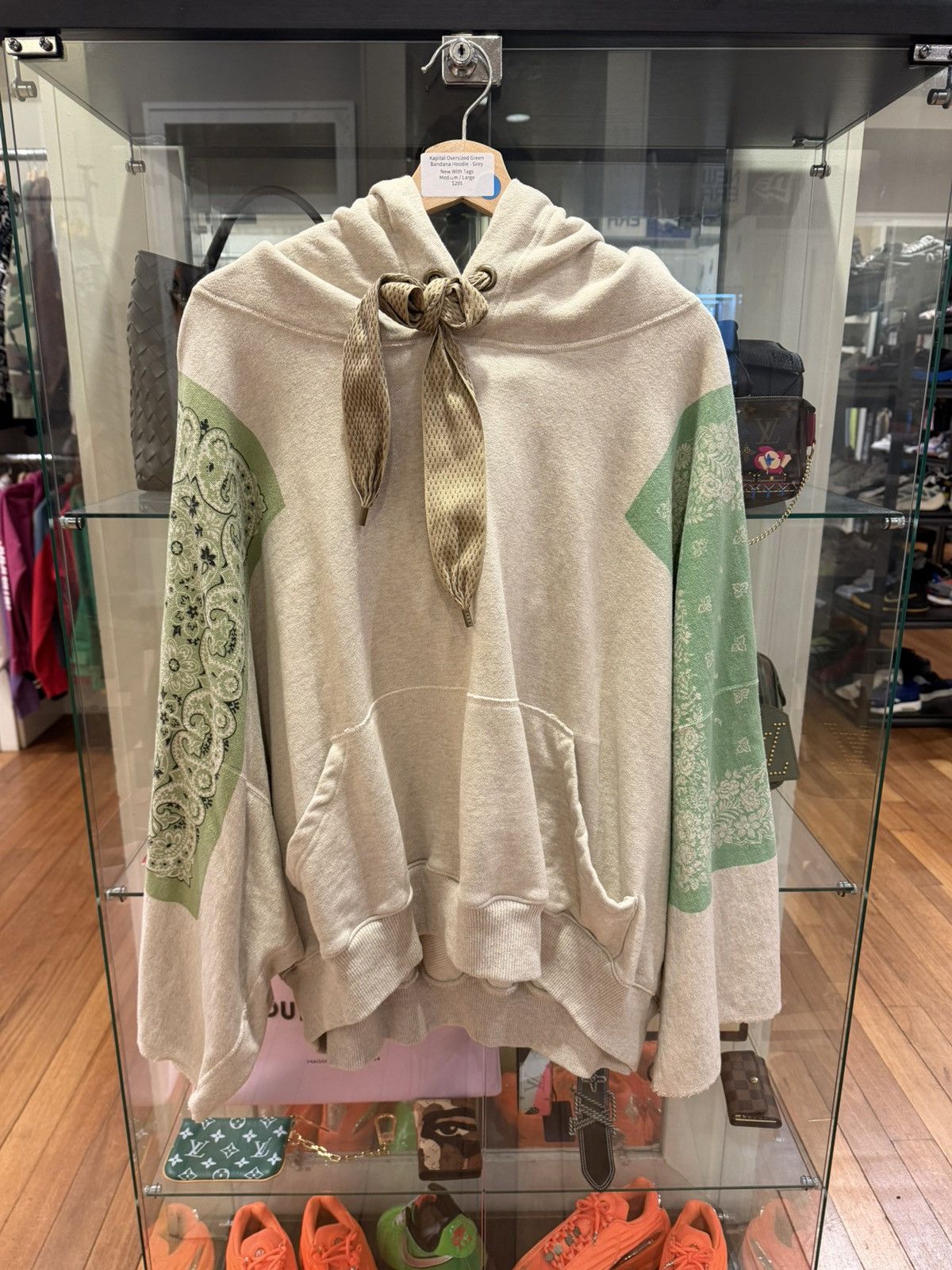 Kapital Kapital Oversized Green Bandana Hoodie - Grey Size US L / EU 52-54 / 3 - 1 Thumbnail