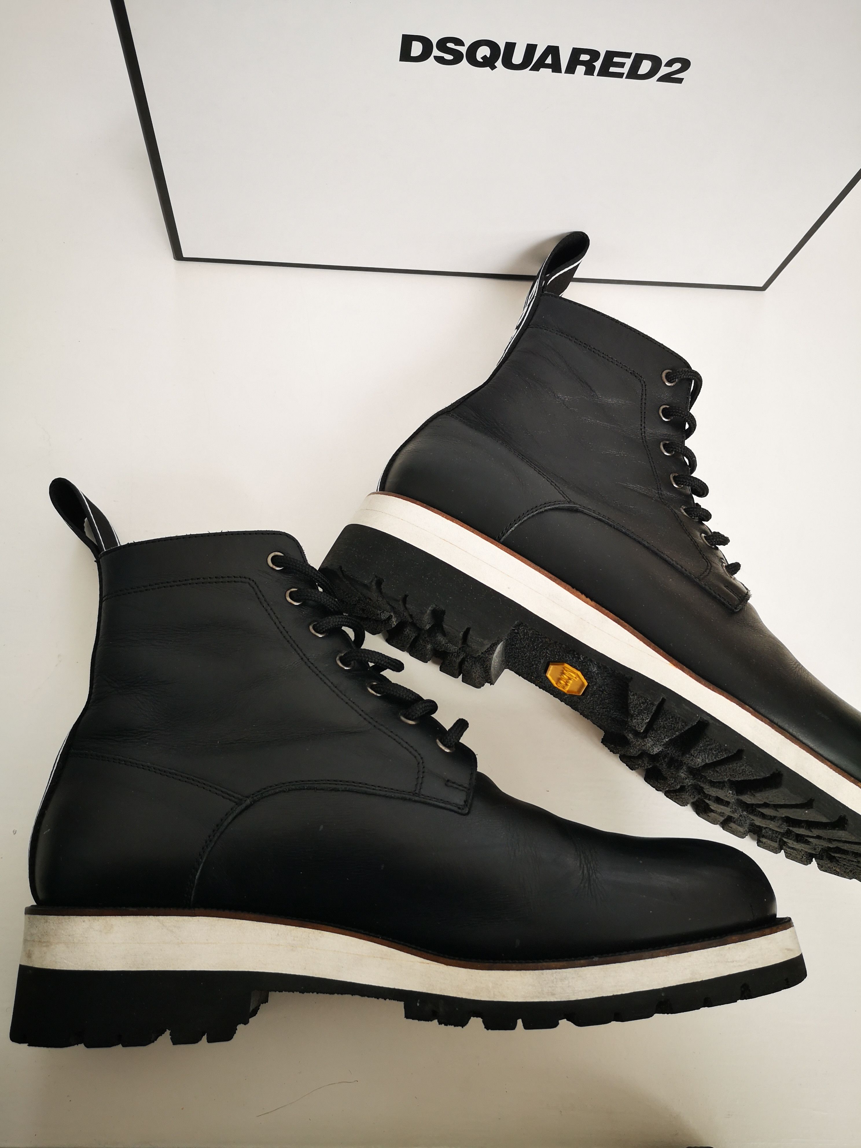 Dsquared2 DSQUARED2 FLAT ANKLE BOOTS BRICK WINTER BOOTS LEATHER SZ. 45 Size US 12 / EU 45 - 15 Thumbnail