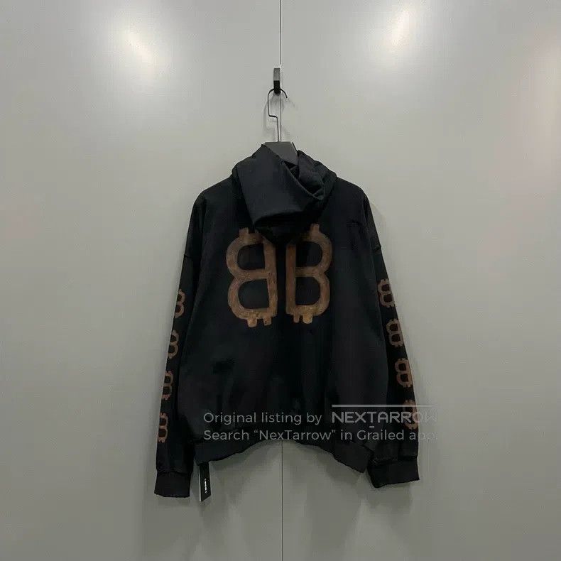 Balenciaga Balenciaga Graffiti double B distressed hoodie Size US M / EU 48-50 / 2 - 2 Thumbnail