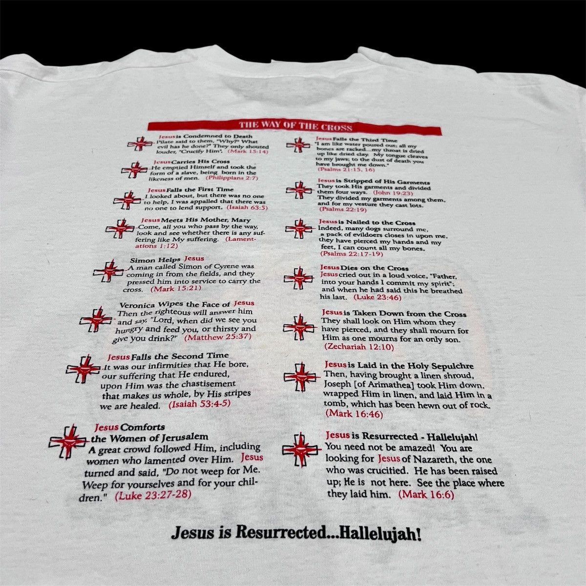 Fruit Of The Loom Vintage CROSS OF OUR Lord Jesus Christ Bible Holy God Tee XL Size US XL / EU 56 / 4 - 8 Thumbnail