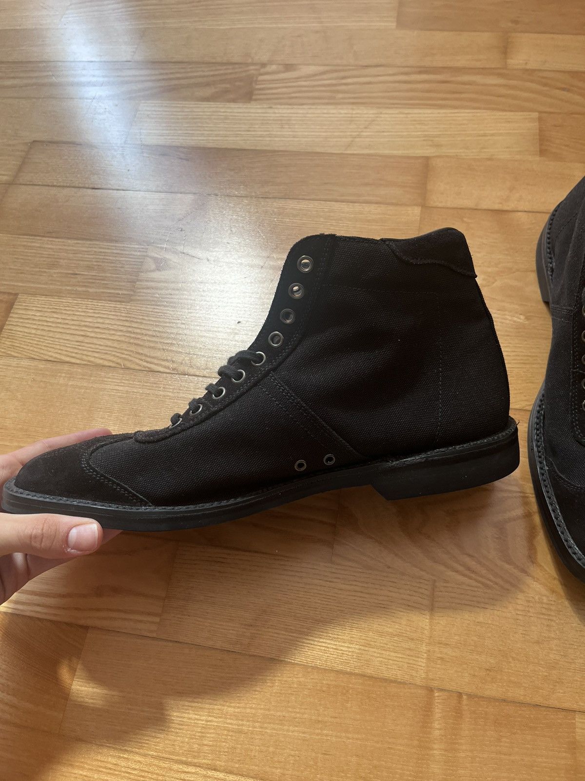 Jil Sander Jil Sander Black Suede and Canvas Boots Size US 9 / EU 42 - 5 Thumbnail