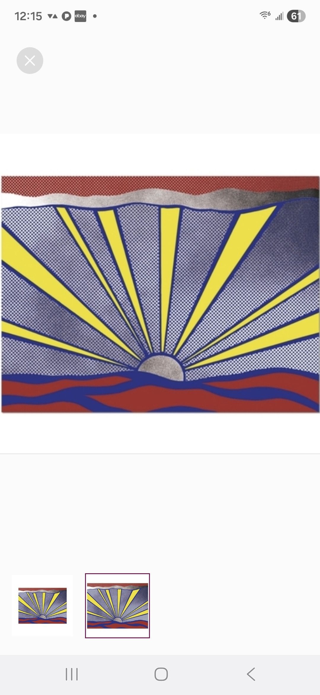Other Sunrise by Roy Lichtenstein Sticker via Apply Stickers Size ONE SIZE - 2 Thumbnail