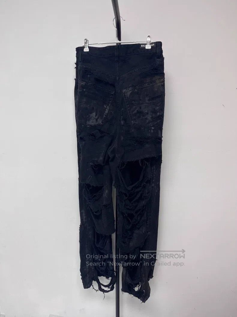Balenciaga Balenciaga size S Solid Color Distressed Dirty Straight-Le Size US 27 - 2 Thumbnail