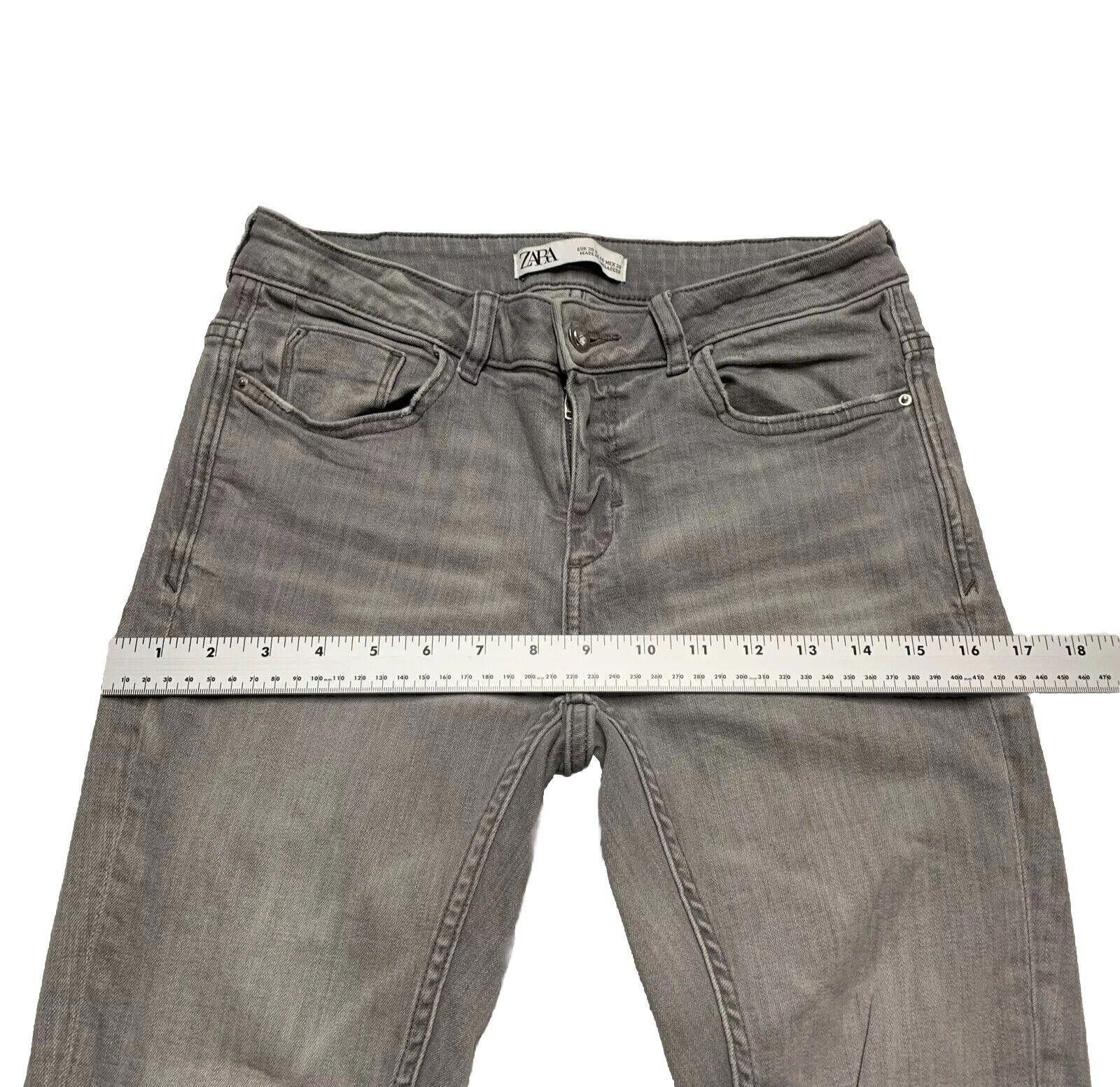 Zara Zara Women's Size 6 Gray Light Wash Skinny Distressed Jeans Size 28" / US 6 / IT 42 - 9 Thumbnail
